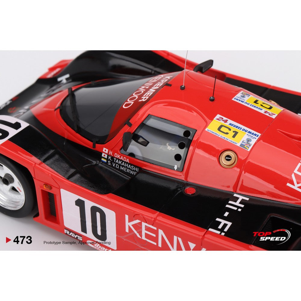 Top Speed Model - Porsche 962 CK6 #10 Porsche Kremer Racing 1990 Le Mans 24 Hrs. 1:18