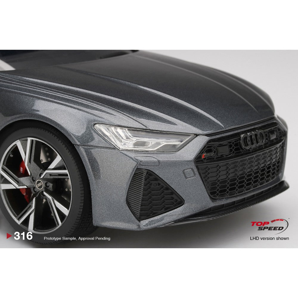 Top Speed Model - Audi RS 6 Avant Carbon Black Daytona Grey 1:18
