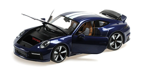 Minichamps 1:18 - PORSCHE 911 (992) SPORT CLASSIC 2022 BLUE METALLIC