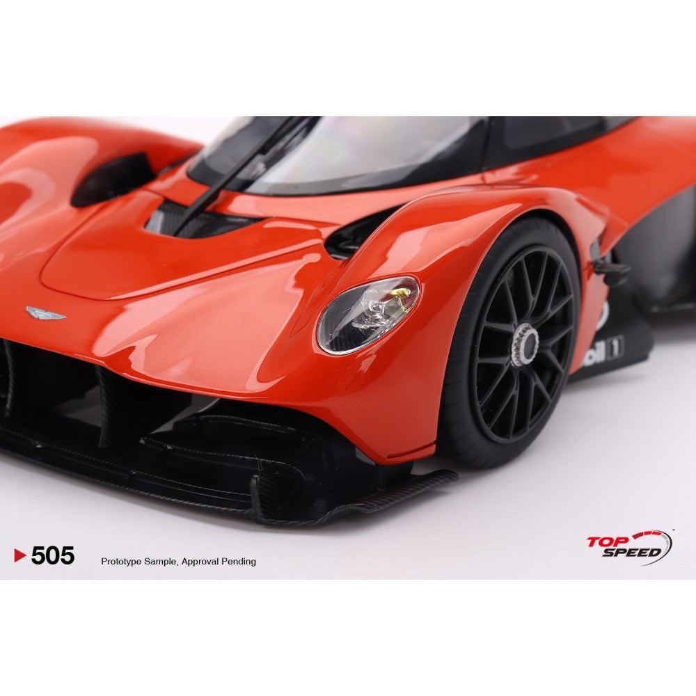 Top Speed Model - Aston Martin Valkyrie Hyper Orange 1:18