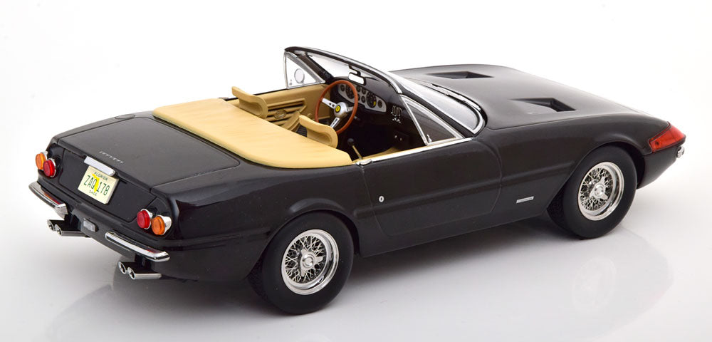 KK-Scale 1:18 - Ferrari 365 GTS Daytona Cabrio 1.Serie US-Version 1969 Zwart