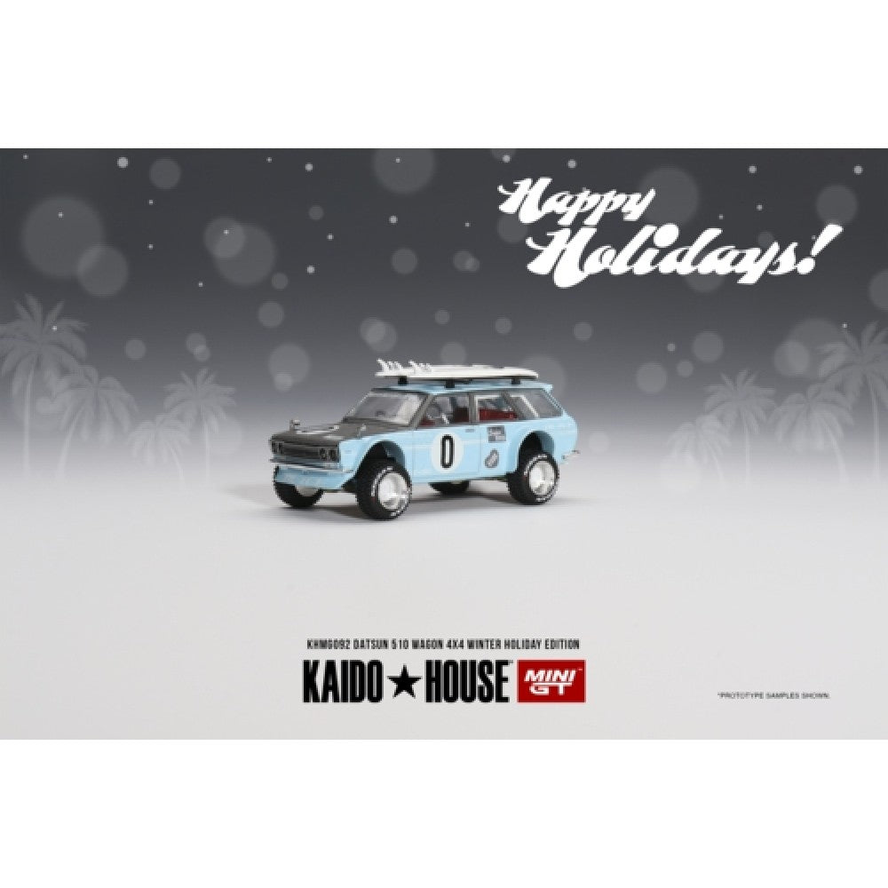 MiniGT - 1/64 DATSUN KAIDO 510 WAGON 4X4 WINTER HOLIDAY EDITION