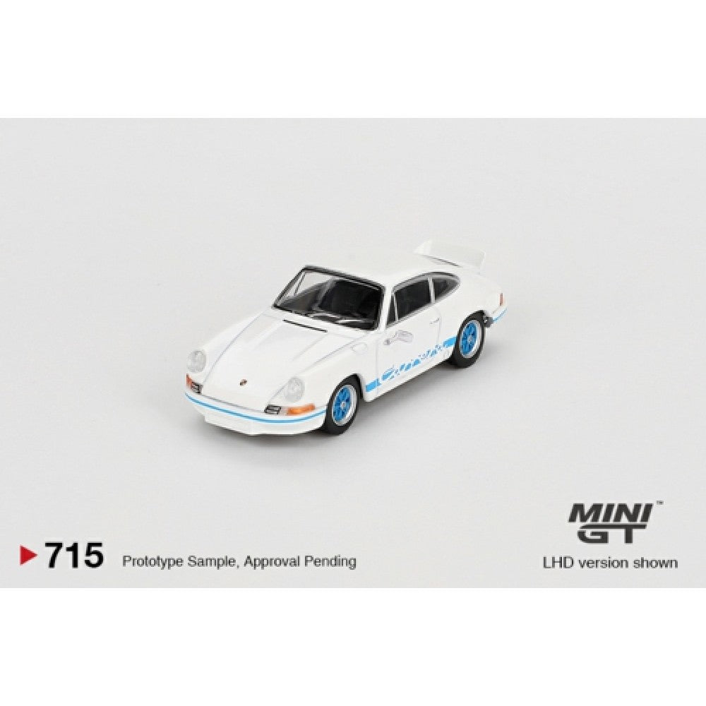 MiniGT - 1/64 PORSCHE 911 CARRERA RS 2.7 GRAND PRIX WHITE WITH BLUE LIVERY (LHD)
