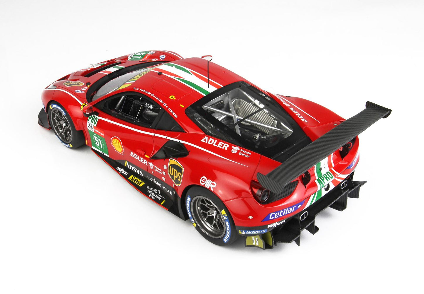 BBR Model 1:18 - Ferrari 488 GTE LM GTE Team AF Corse Wins Le Mans 2021 Car No. 51