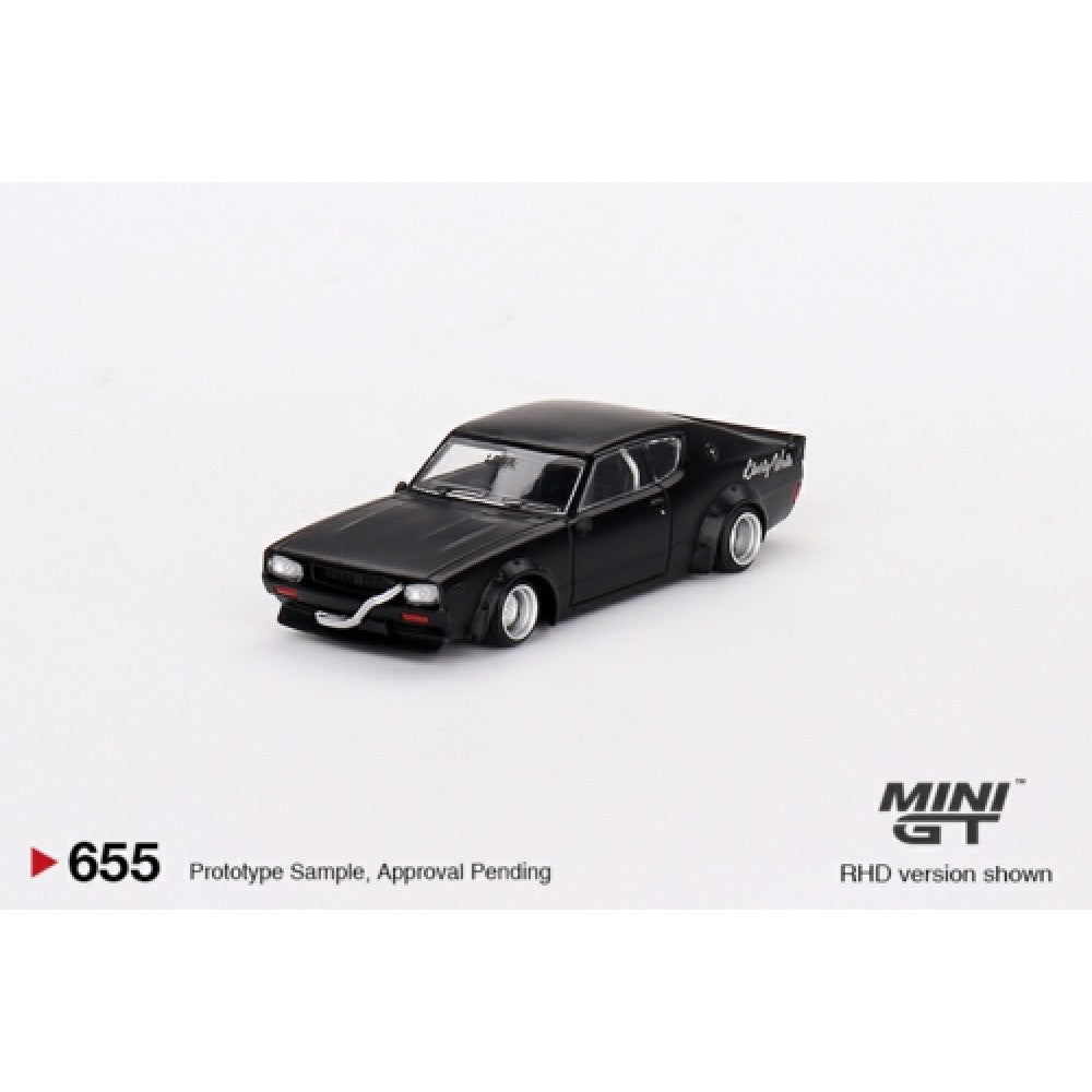 MiniGT - 1/64 NISSAN SKYLINE KENMERI LIBERTY WALK MATT BLACK (RHD)