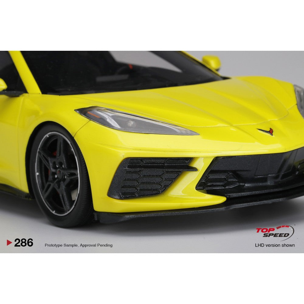 Top Speed Model - Chevrolet Corvette Stingray Accelerate Yellow Metallic 1:18