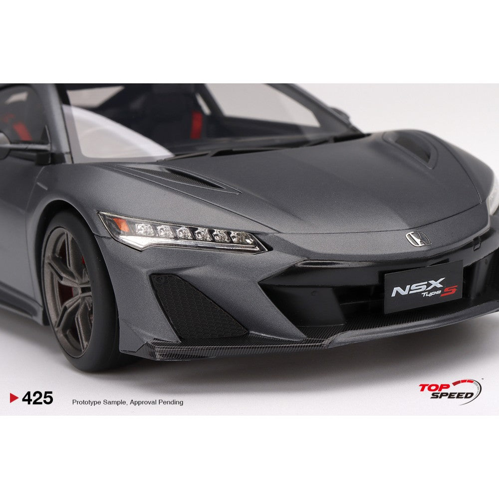 Top Speed Model - Honda NSX Type S 2022 Gotham Gray Matte 1:18