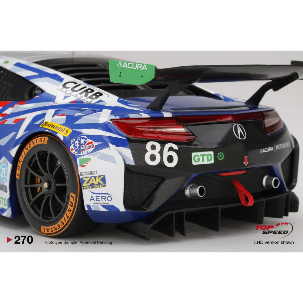 Top Speed Model - Acura NSX GT3 #86 "Uncle Sam" 2017 IMSA Championship Watkins Glen 1:18