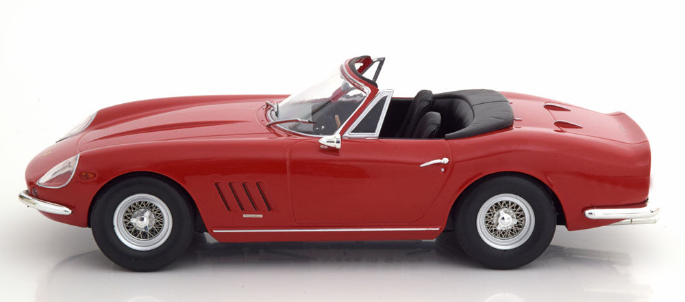 KK-Scale 1:18 - Ferrari 275 GTB4 NART Spyder Softtop 1967 Rood