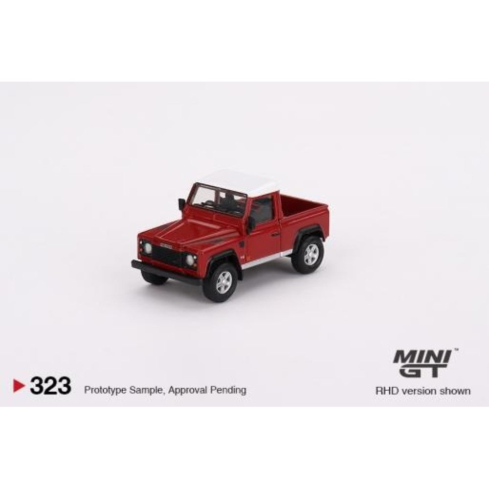 MiniGT - 1/64 LAND ROVER DEFENDER 90 PICKUP MASAI RED (RHD)