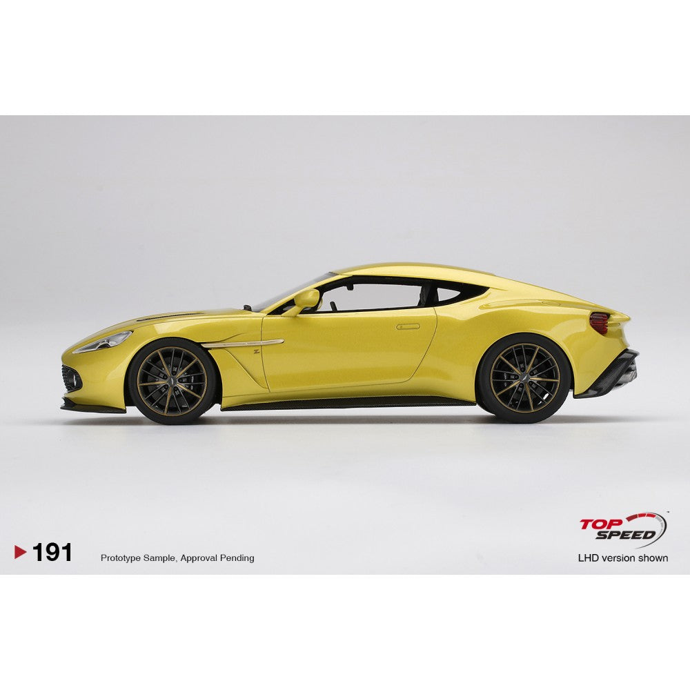 Top Speed Model - Aston Martin Vanquish Zagato Cosmopolitan Yellow 1:18