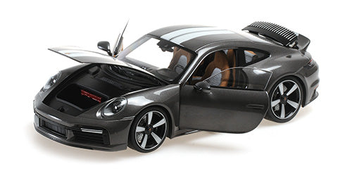 Minichamps 1:18 - PORSCHE 911 (992) SPORT CLASSIC 2022 GREY METALLIC