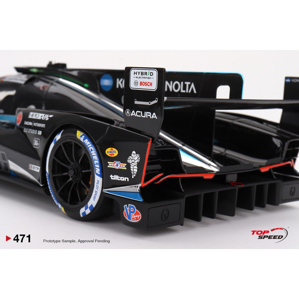 Top Speed Model - Acura ARX-06 GTP #10 No.10 Konica Minolta Acura 2023 IMSA Daytona 24 Hrs 2nd Place 1:18