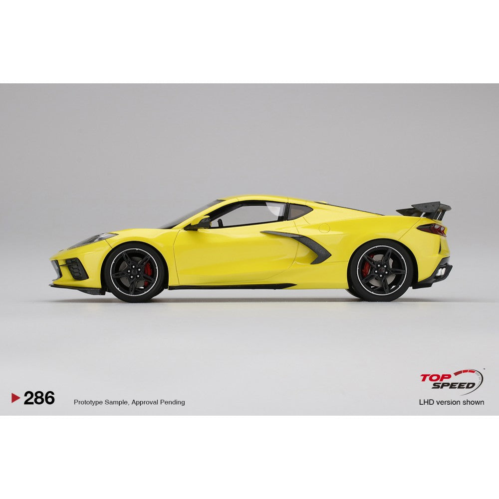 Top Speed Model - Chevrolet Corvette Stingray Accelerate Yellow Metallic 1:18
