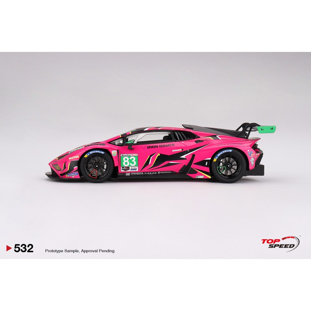 Top Speed Model - Lamborghini Huracán GT3 EVO2 #83 Iron Dames 2023 IMSA Daytona 24 Hrs 1:18