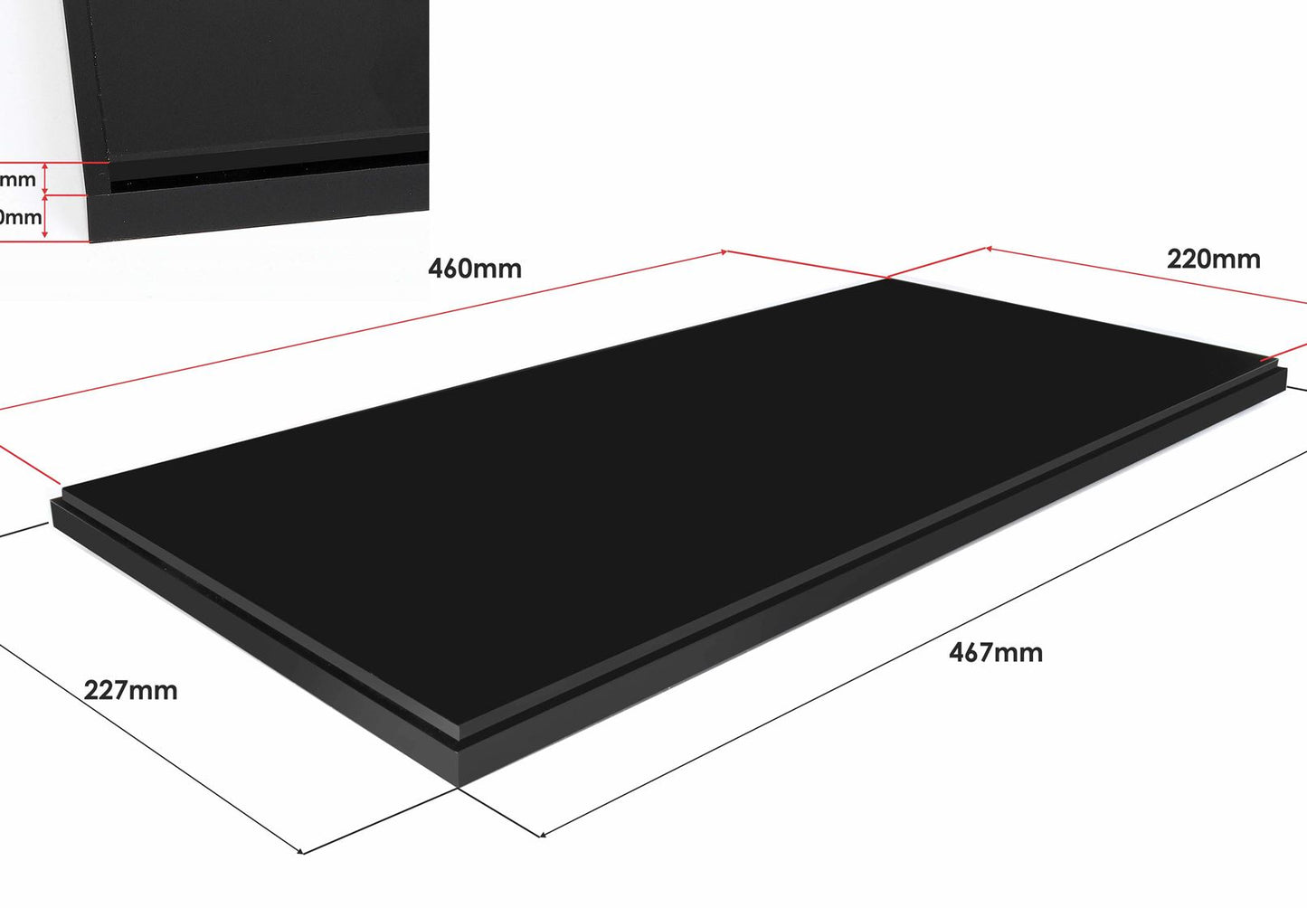 BBR Model 1:12 -Display Case 1 12 Scale With Plexiglass Base Gloss Black