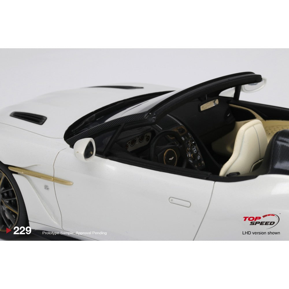 Top Speed Model - Aston Martin Vanquish Zagato Speedster Escaping White 1:18