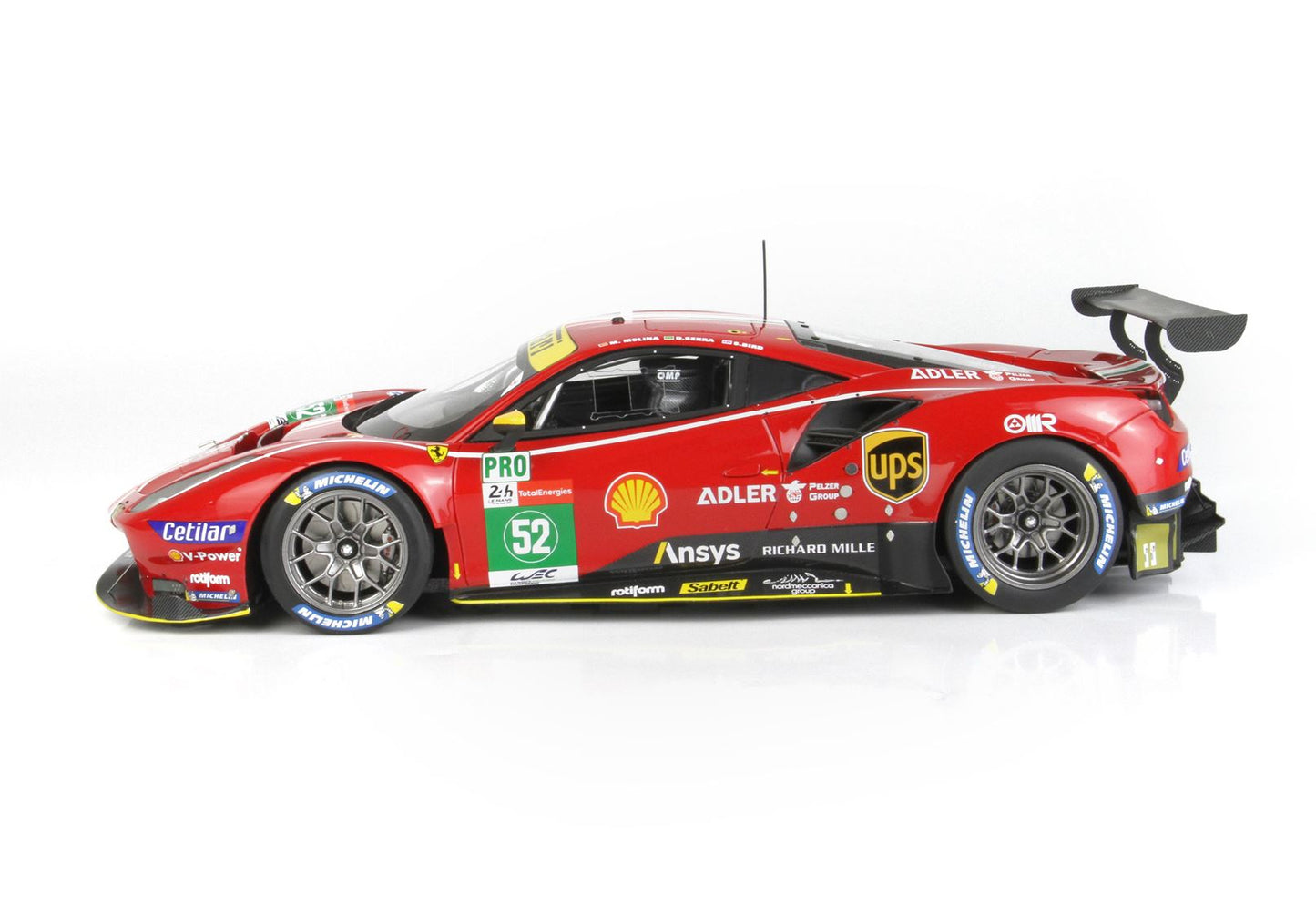 BBR Model 1:18 - Ferrari 488 GTE LM GTE Team AF Corse Le Mans 2021 Car No. 52