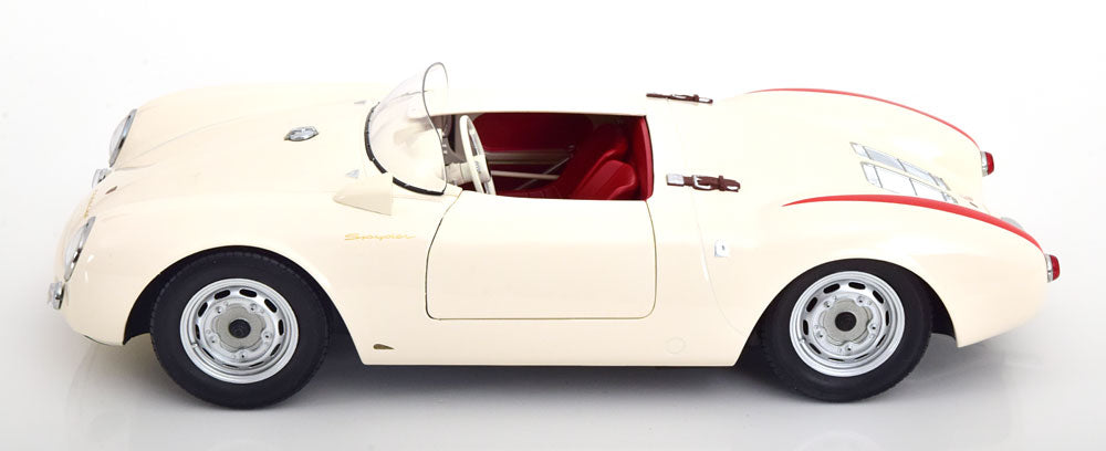 KK-Scale 1:12 - Porsche 550A Spyder 1953-1957 Wit/Rood