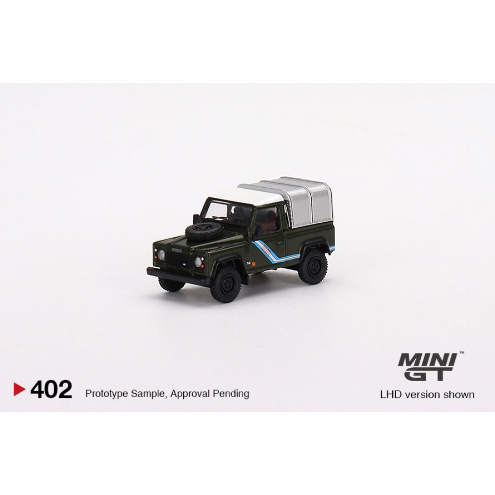MiniGT - 1/64 LAND ROVER DEFENDER 90 PICKUP BRONZE GREEN (LHD)