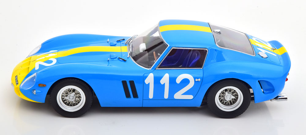 KK-Scale 1:18 - Ferrari 250 GTO No.112, Targa Florio 1964 Lichtblauw / Geel