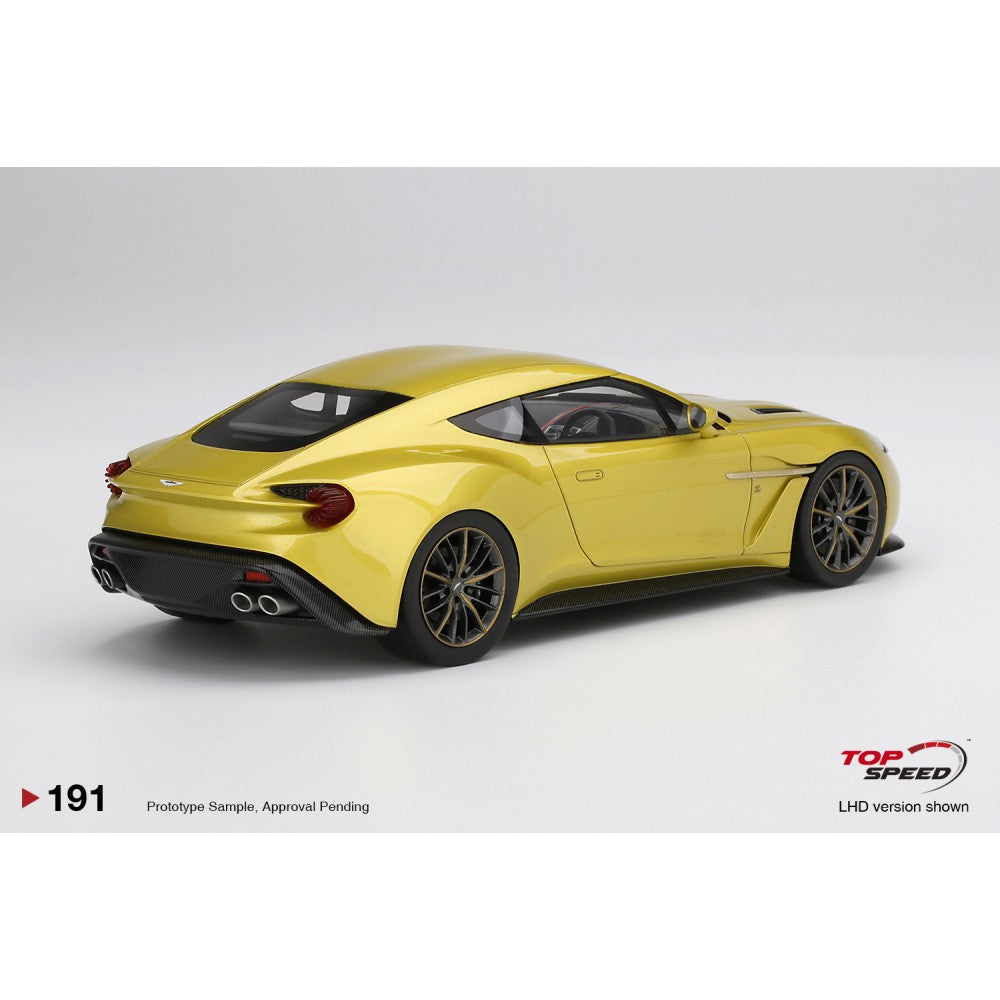 Top Speed Model - Aston Martin Vanquish Zagato Cosmopolitan Yellow 1:18
