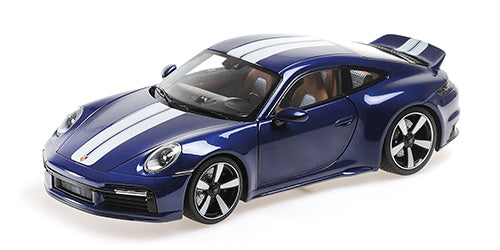 Minichamps 1:18 - PORSCHE 911 (992) SPORT CLASSIC 2022 BLUE METALLIC