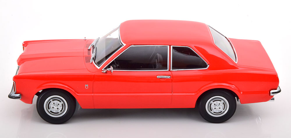 KK-Scale 1:18 - Ford Taunus GXL Limousine Vinyl Roof 1971 lichtrood
