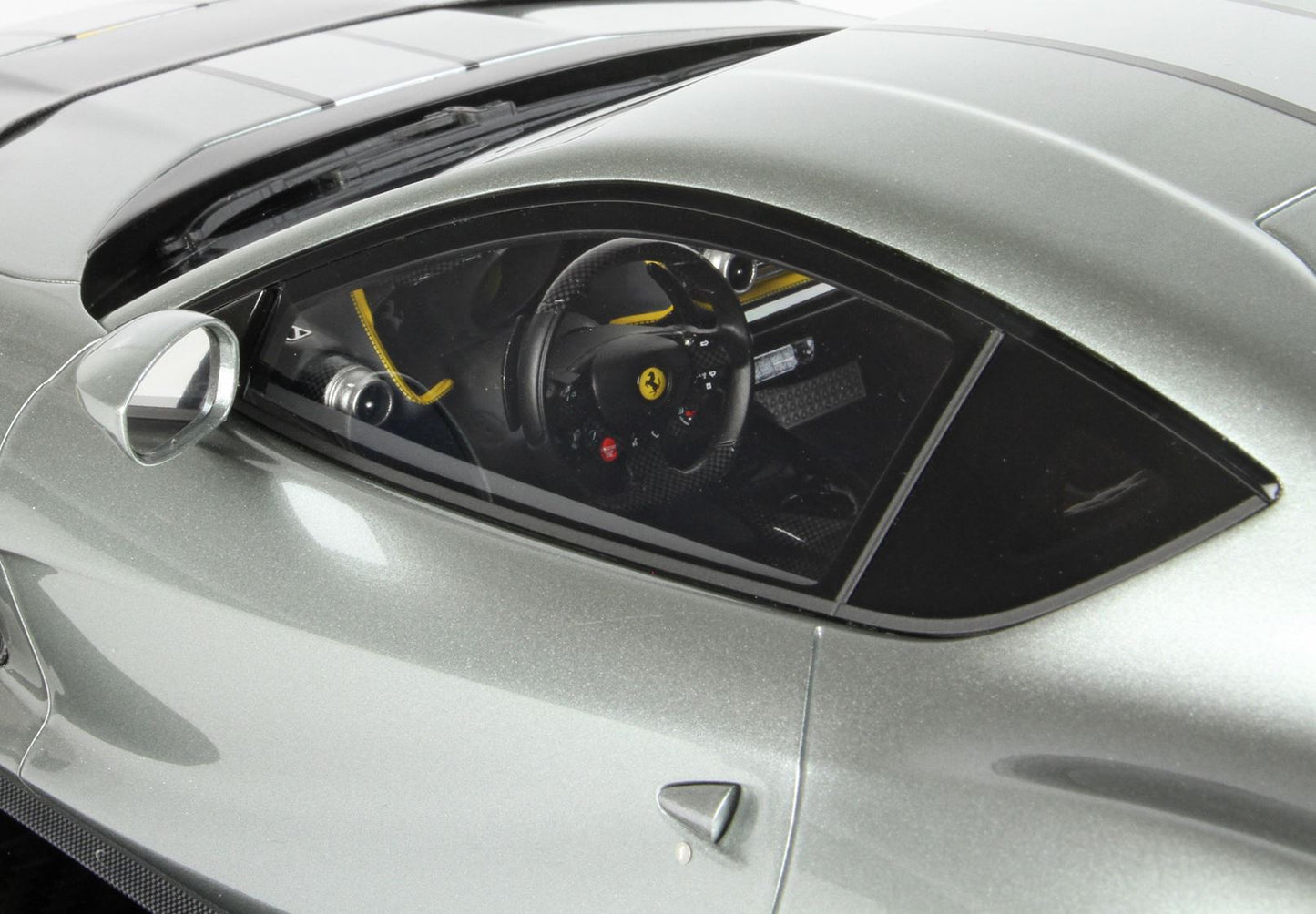 BBR Model 1:12 -Ferrari 812 Competizione Silver Stripe Coburn Grey