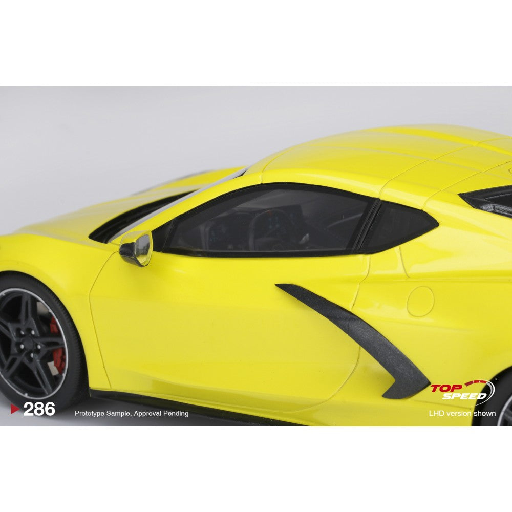 Top Speed Model - Chevrolet Corvette Stingray Accelerate Yellow Metallic 1:18