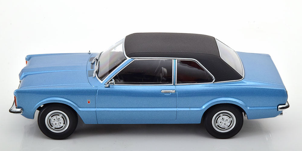 KK-Scale 1:18 - Ford Taunus GXL Limousine Vinyl Roof 1971 Blauw Metallic