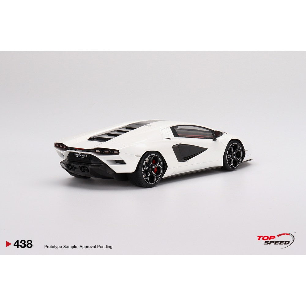 Top Speed Model - Lamborghini Countach LPI 800-4 Bianco Siderale 1:18