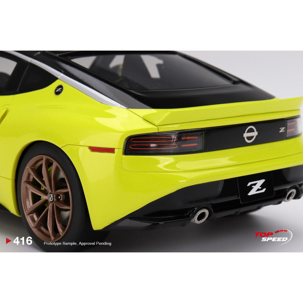 Top Speed Model - Nissan Z Proto Spec 2023 Ikazuchi Yellow 1:18