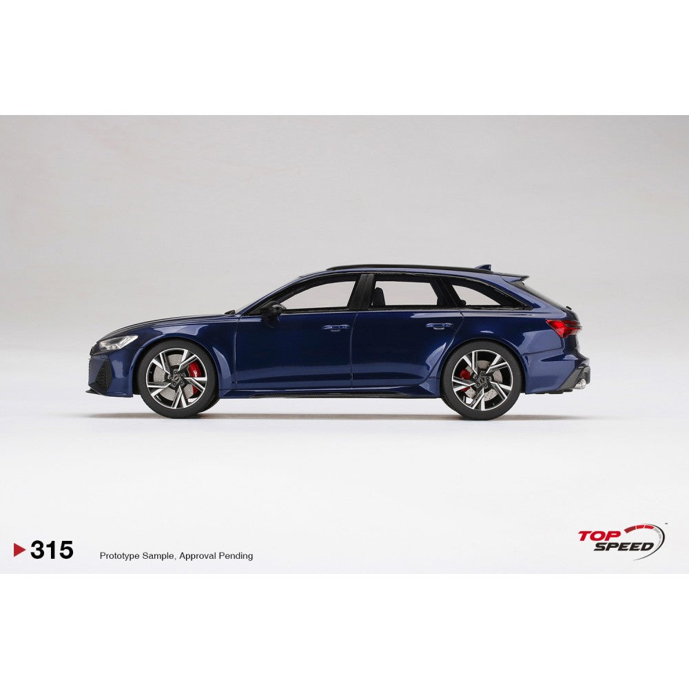 Top Speed Model - Audi RS 6 Avant Carbon Black Navarra Blue Metallic 1:18
