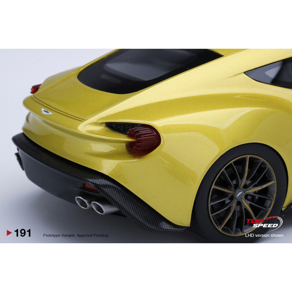 Top Speed Model - Aston Martin Vanquish Zagato Cosmopolitan Yellow 1:18