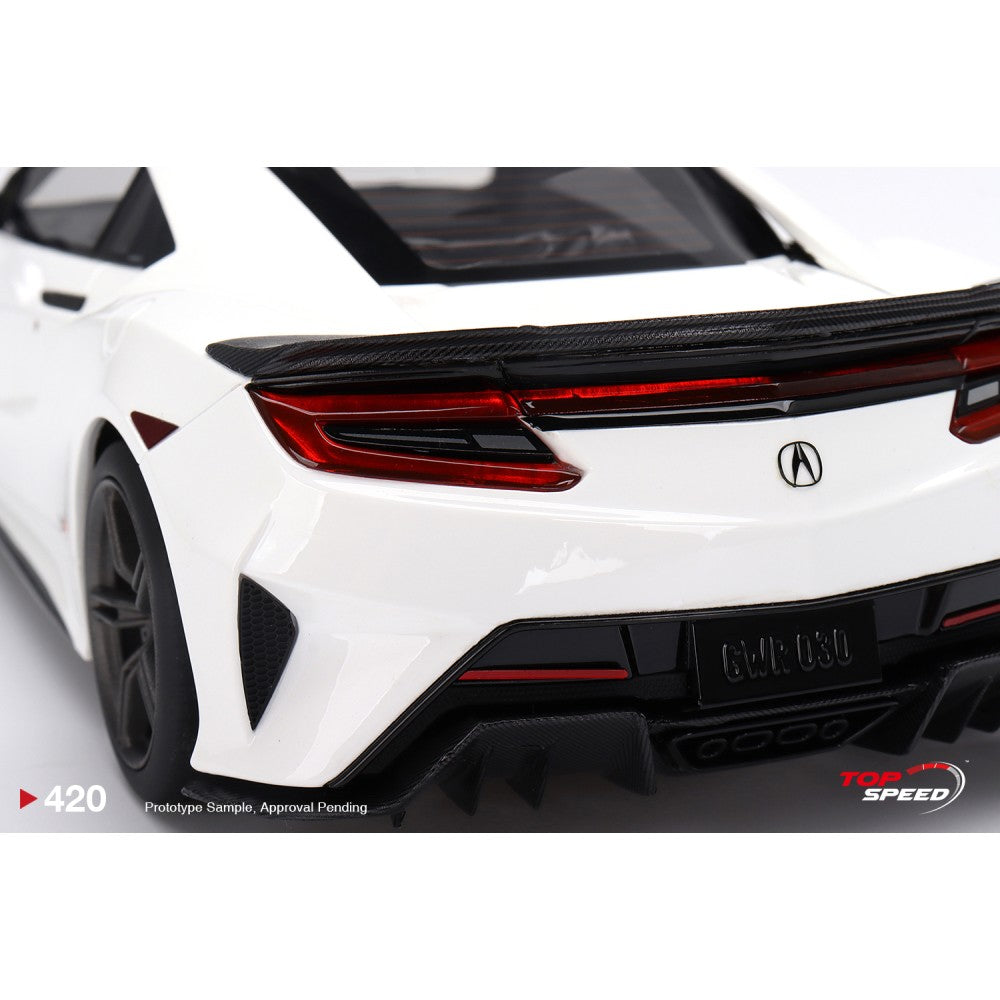 Top Speed Model - Acura NSX Type S 2022 130R White 1:18