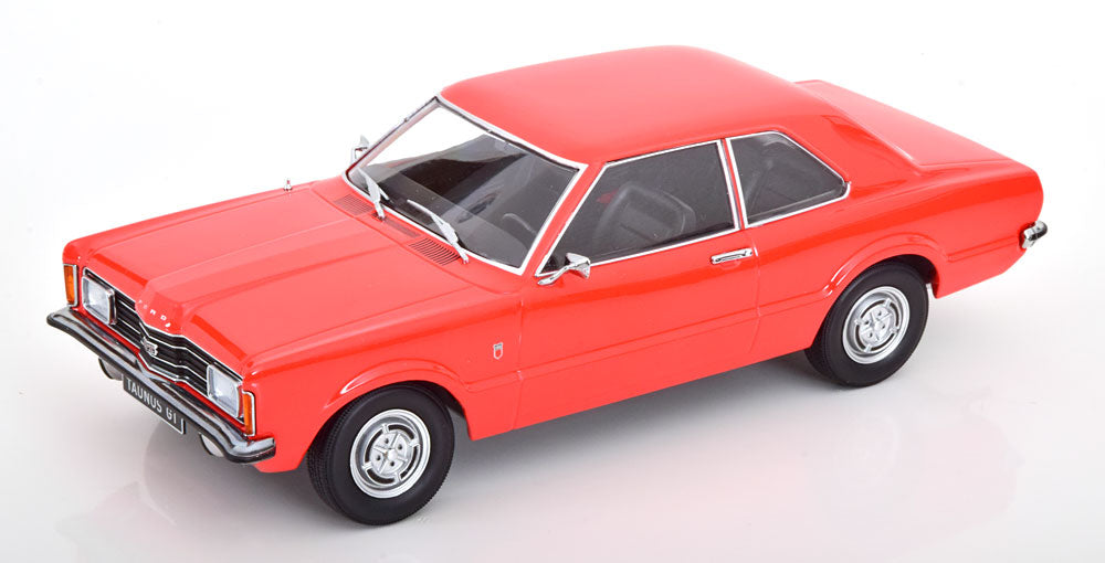 KK-Scale 1:18 - Ford Taunus GXL Limousine Vinyl Roof 1971 lichtrood