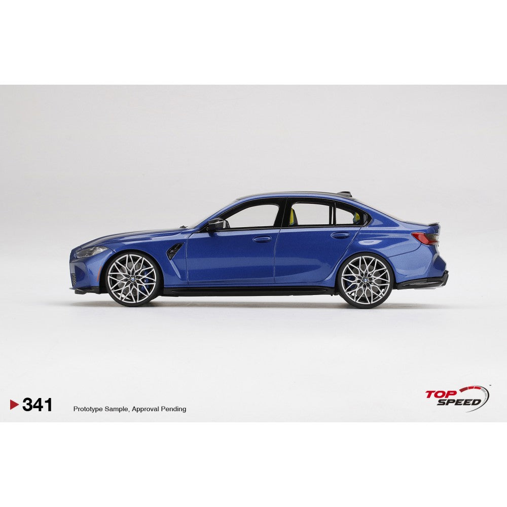 Top Speed Model - BMW M3 Competition (G80) Portimao Blue Metallic 1:18