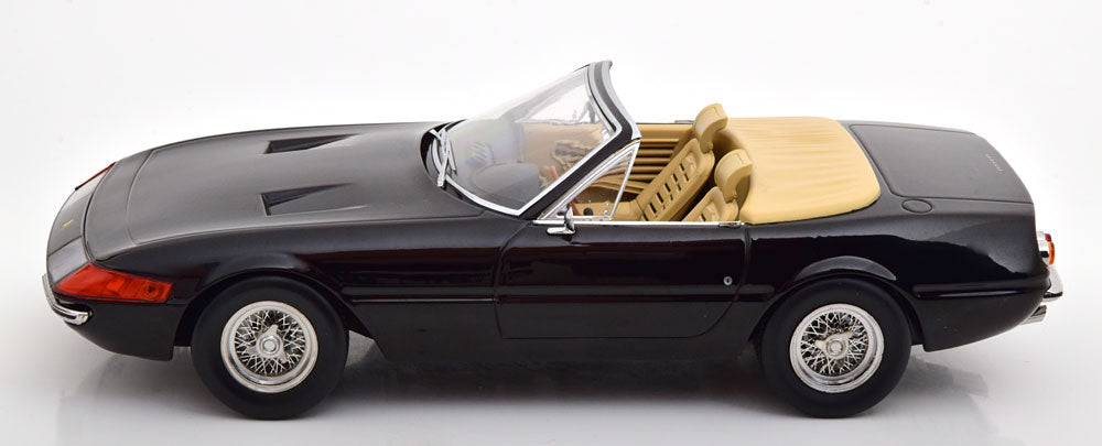 KK-Scale 1:18 - Ferrari 365 GTS Daytona Cabrio 1.Serie US-Version 1969 Zwart