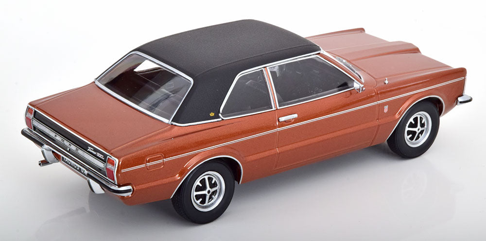 KK-Scale 1:18 - Ford Taunus GXL Limousine Vinyl Roof 1971 Bruin metallic