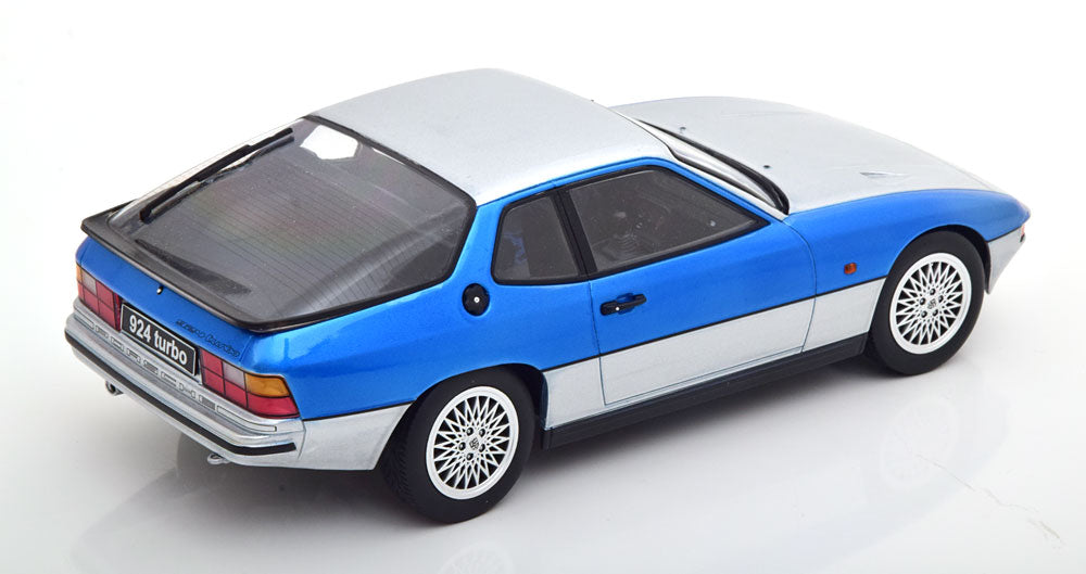 KK-Scale 1:18 - Porsche 924 Turbo 1986 Zilver/Blauw