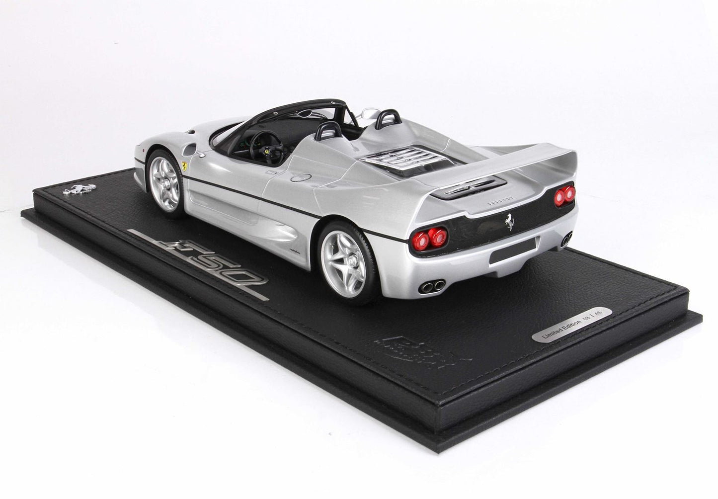 BBR Model 1:18 - Ferrari F50 Coupe 1995 Spider Version Metallic Silver Nurburgring