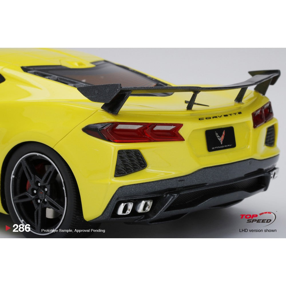 Top Speed Model - Chevrolet Corvette Stingray Accelerate Yellow Metallic 1:18