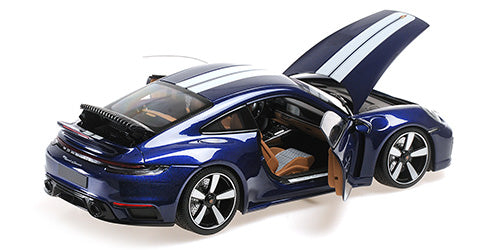 Minichamps 1:18 - PORSCHE 911 (992) SPORT CLASSIC 2022 BLUE METALLIC