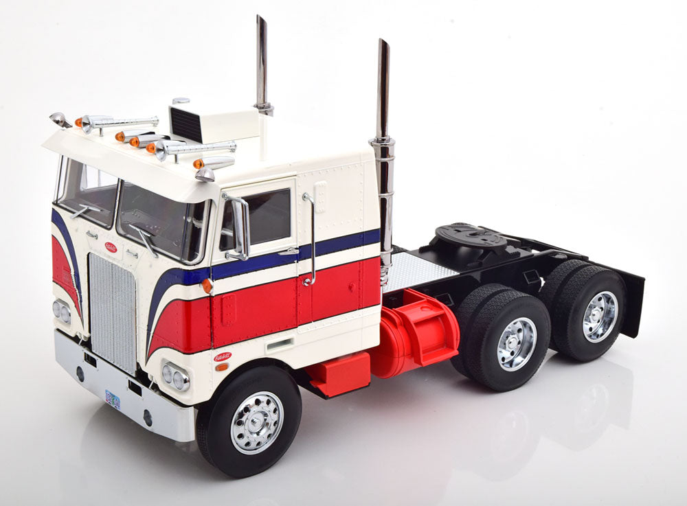 KK-Scale 1:18 - Peterbilt 352 Pacemaker 1977-1979 Wit/Rood/Blauw