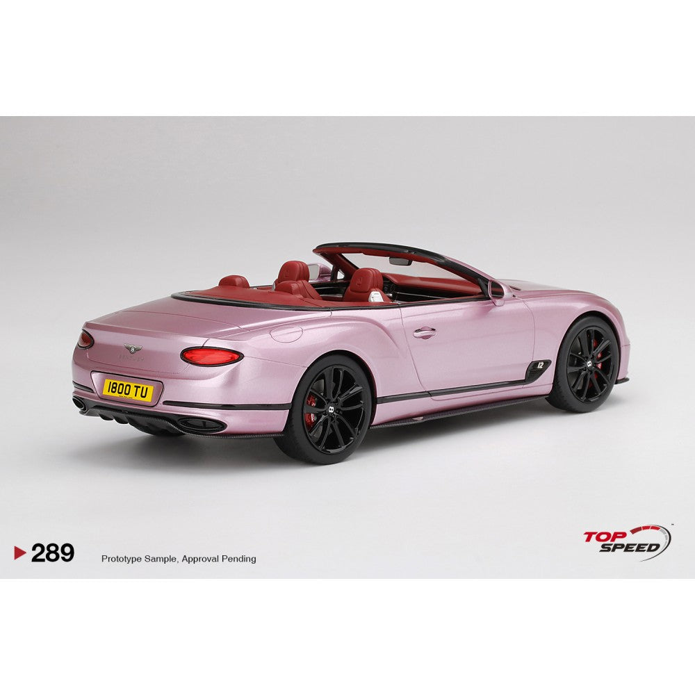 Top Speed Model - Bentley Continental GT Convertible Passion Pink 1:18