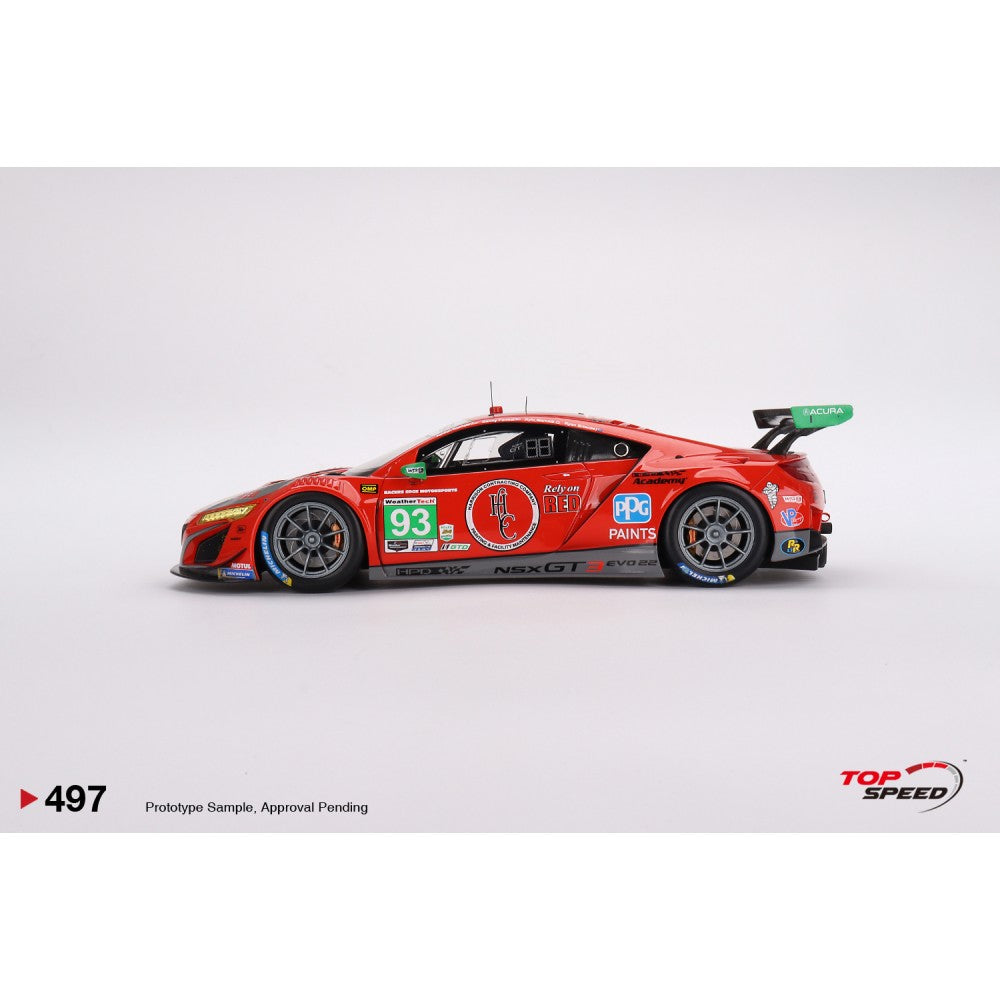 Top Speed Model - Acura NSX GT3 EVO22 #93 Harrison Contracting Company Racers Edge Motorsports with WTRAndretti 2023 IMSA Daytona 24 Hrs 1:18