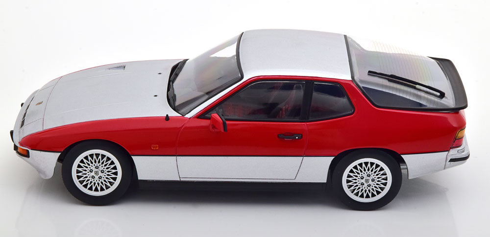 KK-Scale 1:18 - Porsche 924 Turbo 1986 Zilver/Rood
