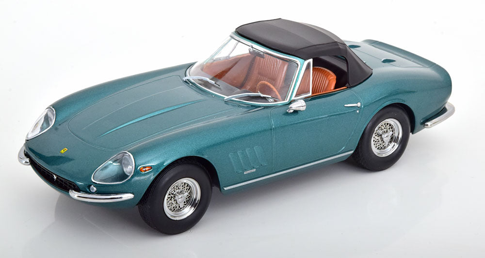 KK-Scale 1:18 - Ferrari 275 GTB4 NART Spyder adjustable Softtop Groen Metallic (Copy)