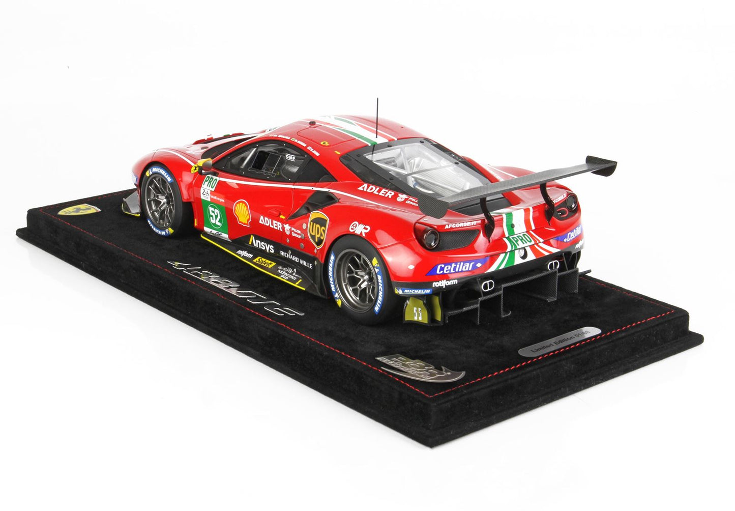 BBR Model 1:18 - Ferrari 488 GTE LM GTE Team AF Corse Le Mans 2021 Car No. 52